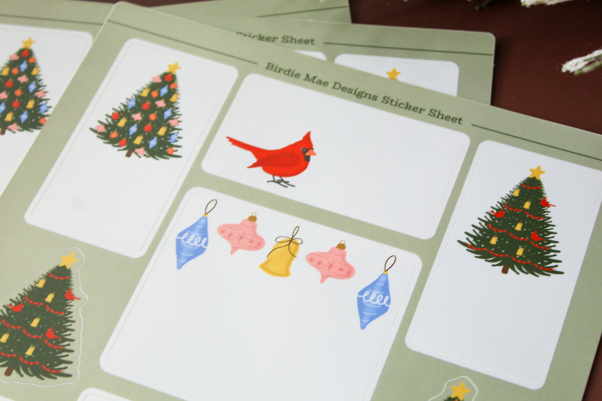 Christmas Sticker sheet gift tags