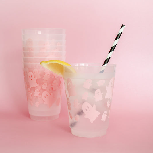 Spooky Cute Pink Ghosts Party Cup