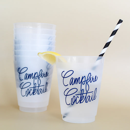 navy Campfire Cocktail Party Cups