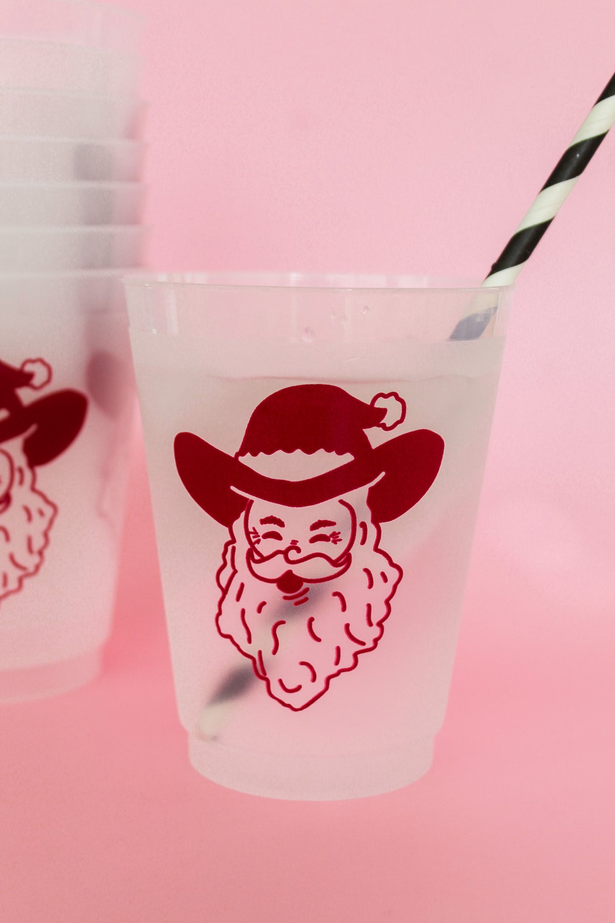 Cowboy Santa Christmas Party Cups