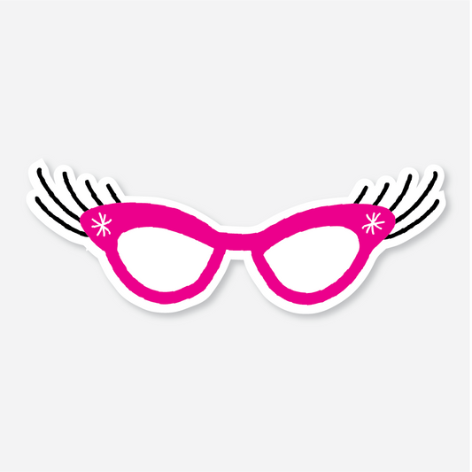 World's Greatest Glammy Sticker, glasses with lashes sticker, cool grandma sticker