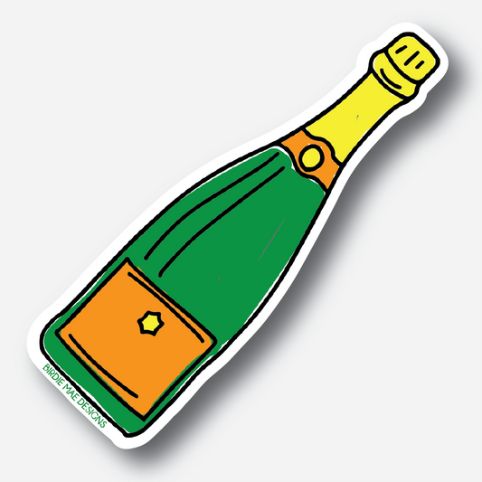 Champagne Sticker. Tumbler Sticker
