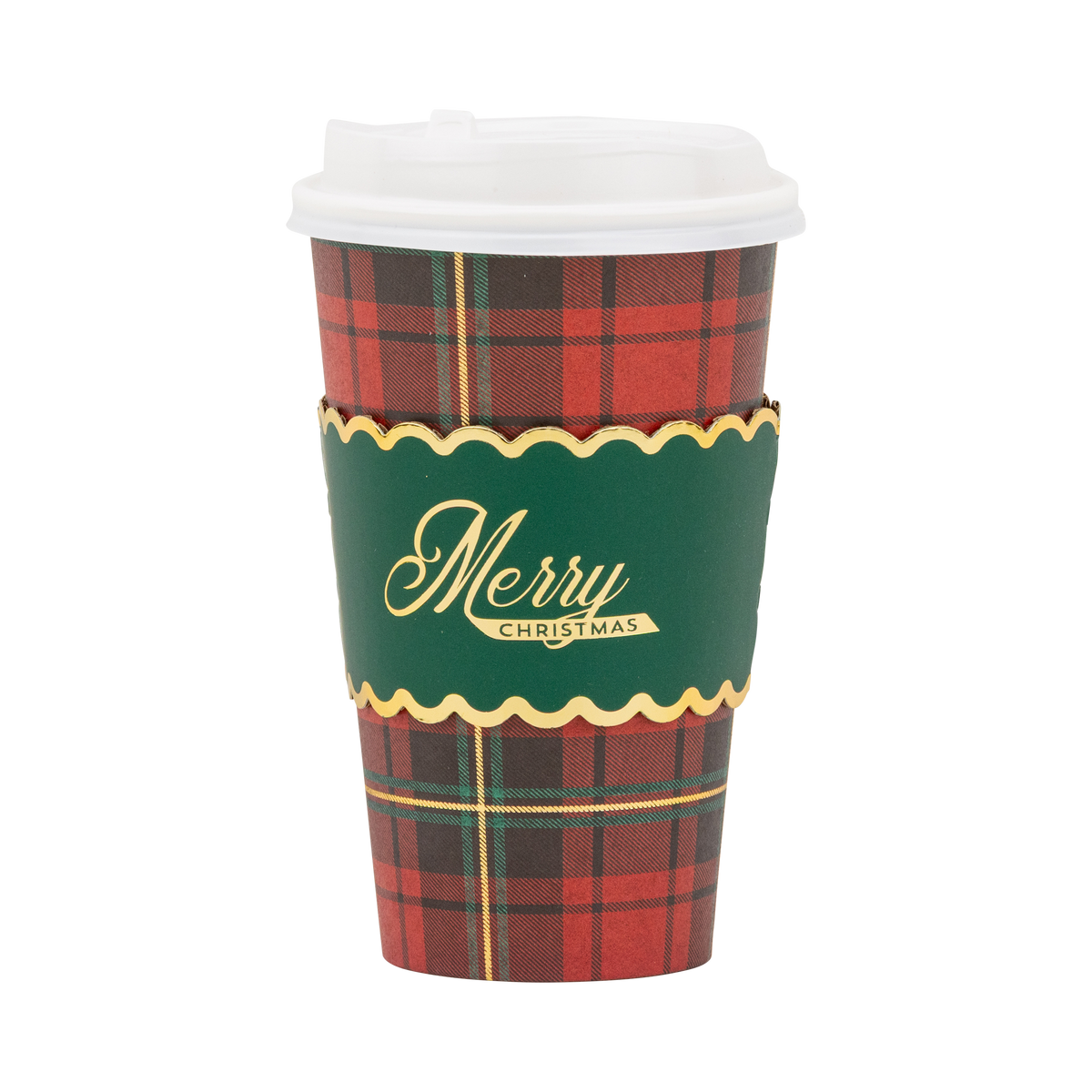 Merry Christmas Plaid To Go Cups