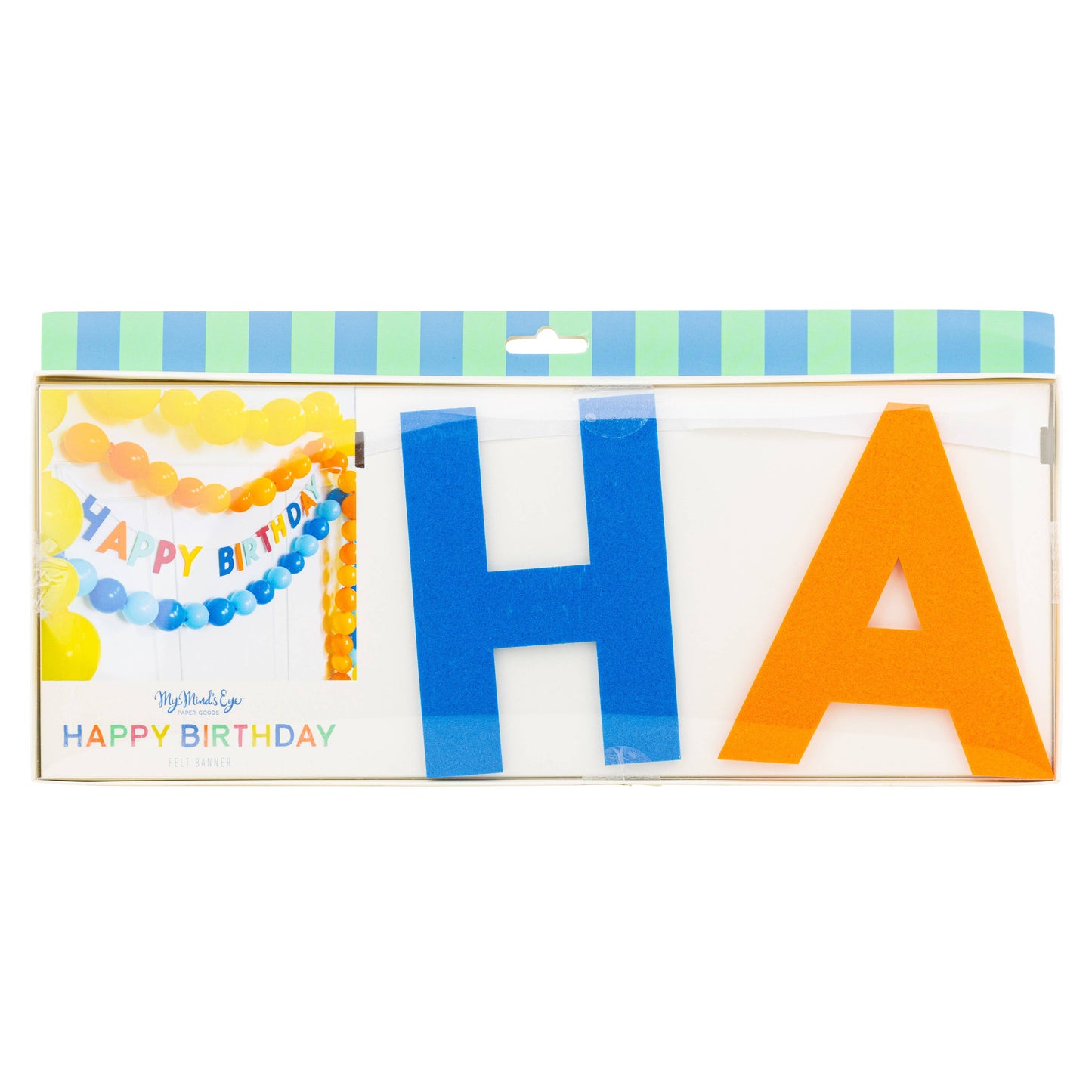 Happy Birthday Felt Banner – Colorful Reusable Birthday Party Garland Decoration