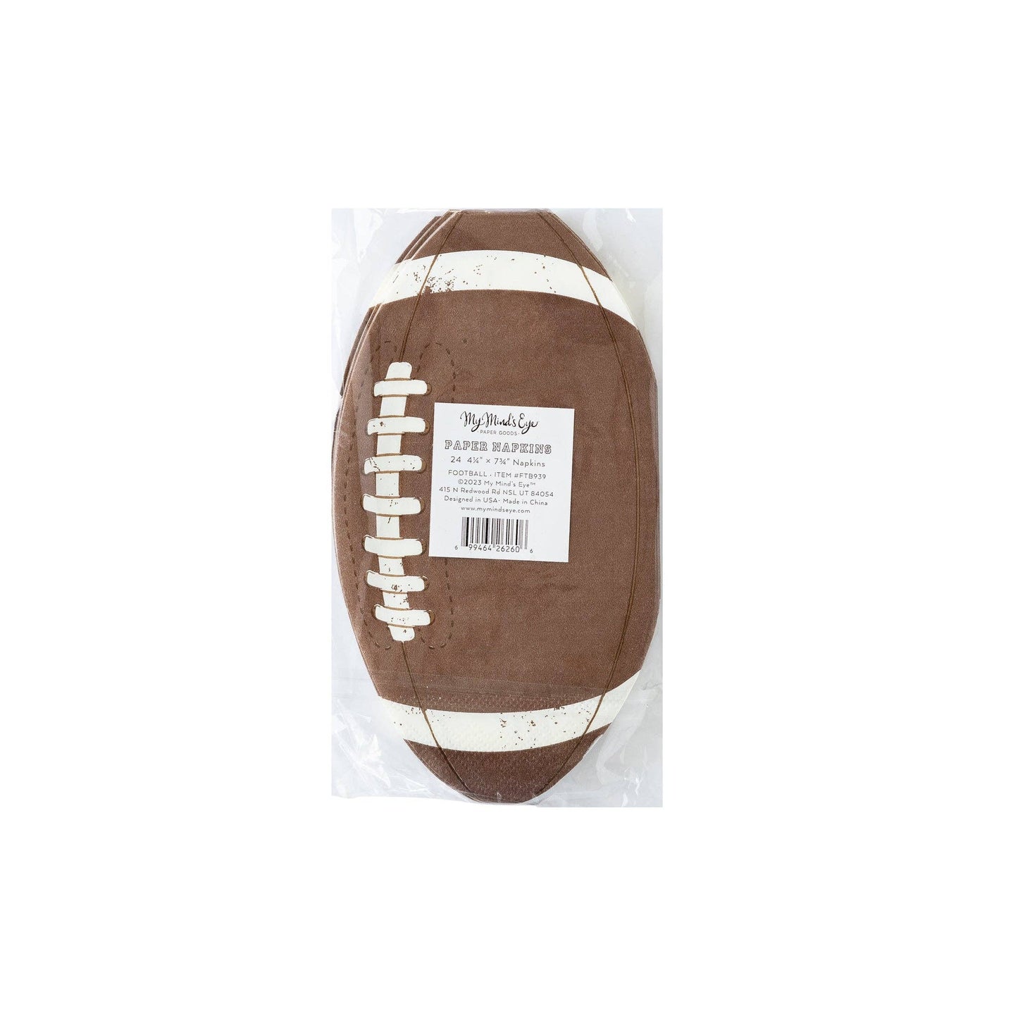 Football Shaped Paper Napkins – Tailgate & Game Day Party Napkins
