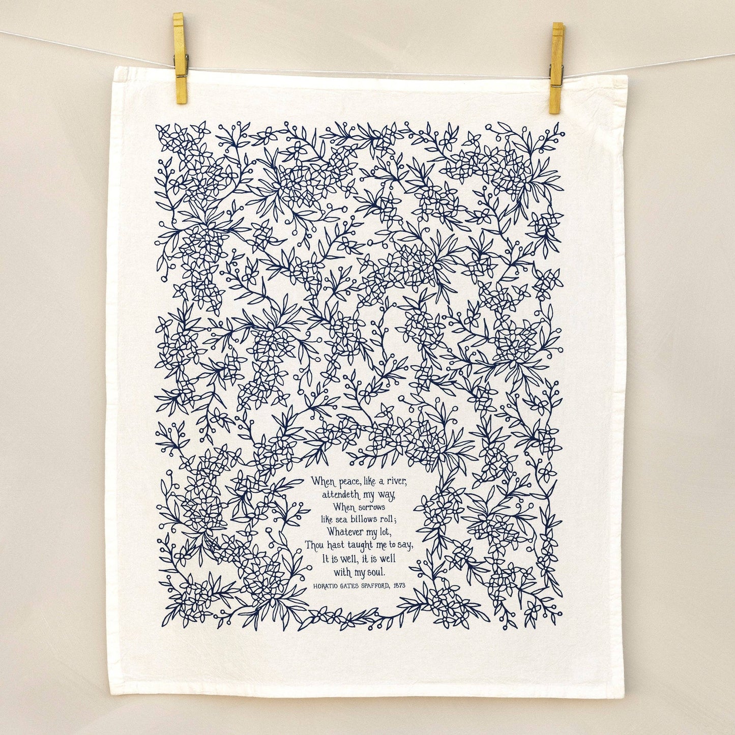 It Is Well With My Soul Hymn Tea Towel