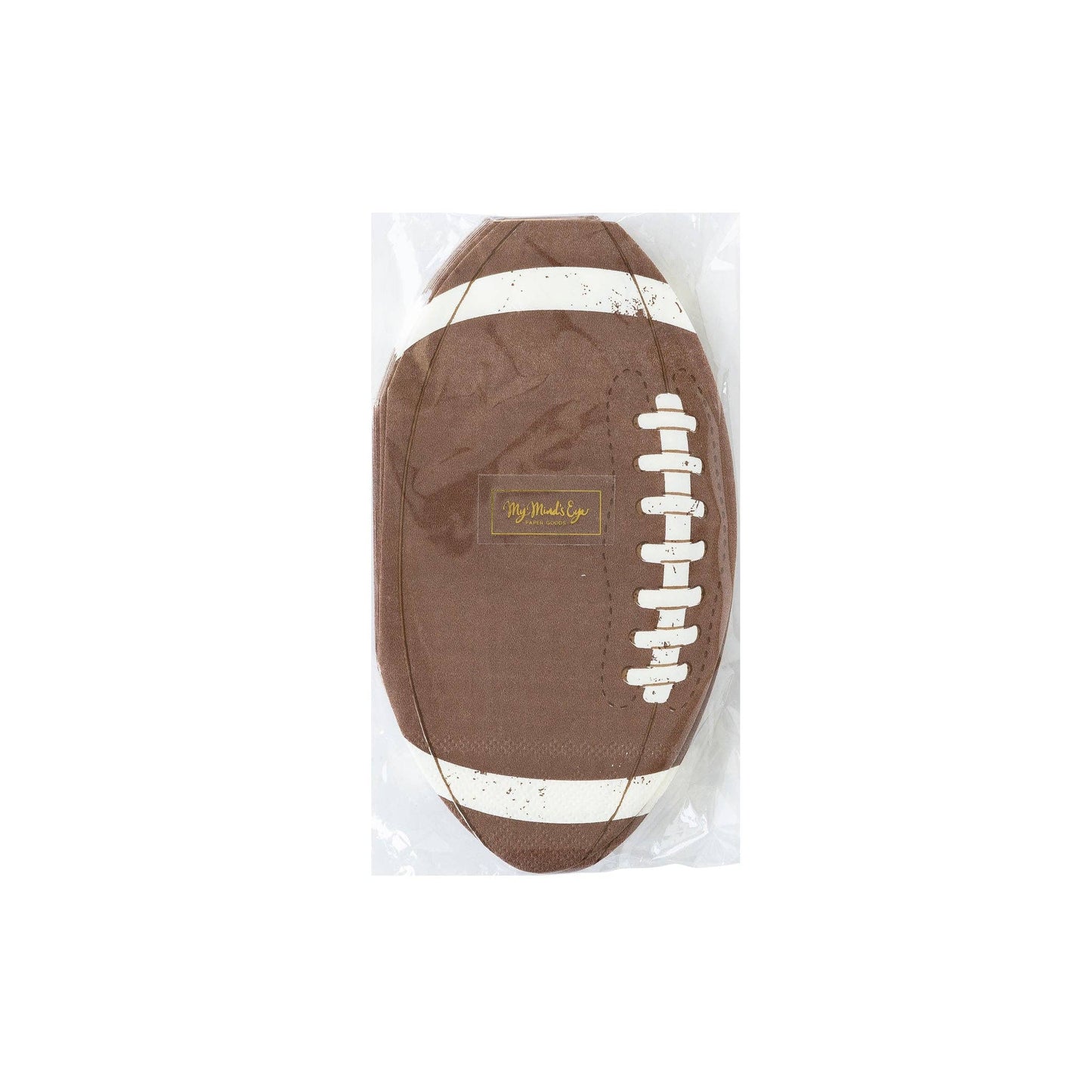 Football Shaped Paper Napkins – Tailgate & Game Day Party Napkins