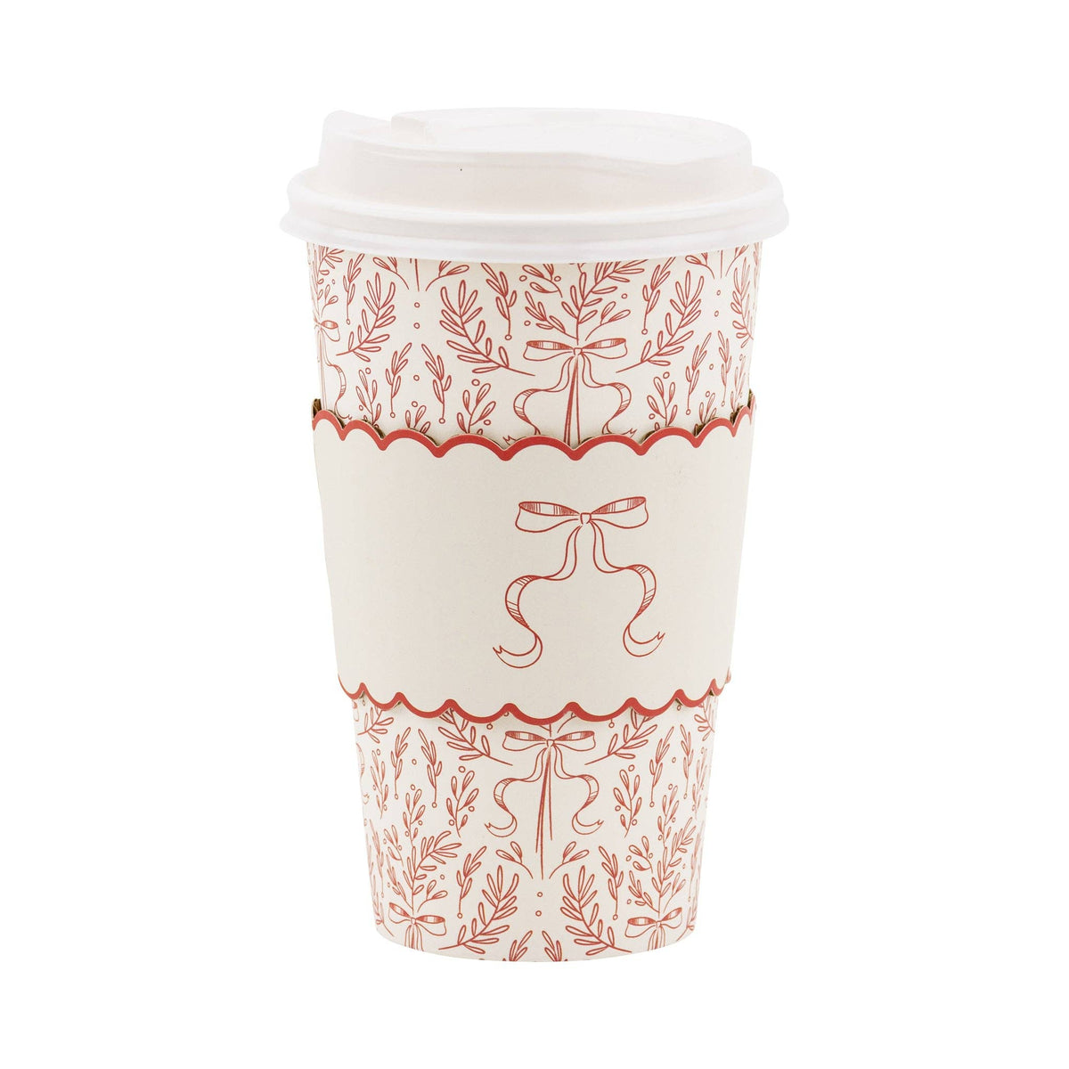 Red Bow Christmas To Go Cups