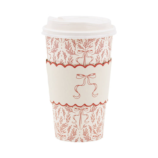 Red Bow Christmas To Go Cups