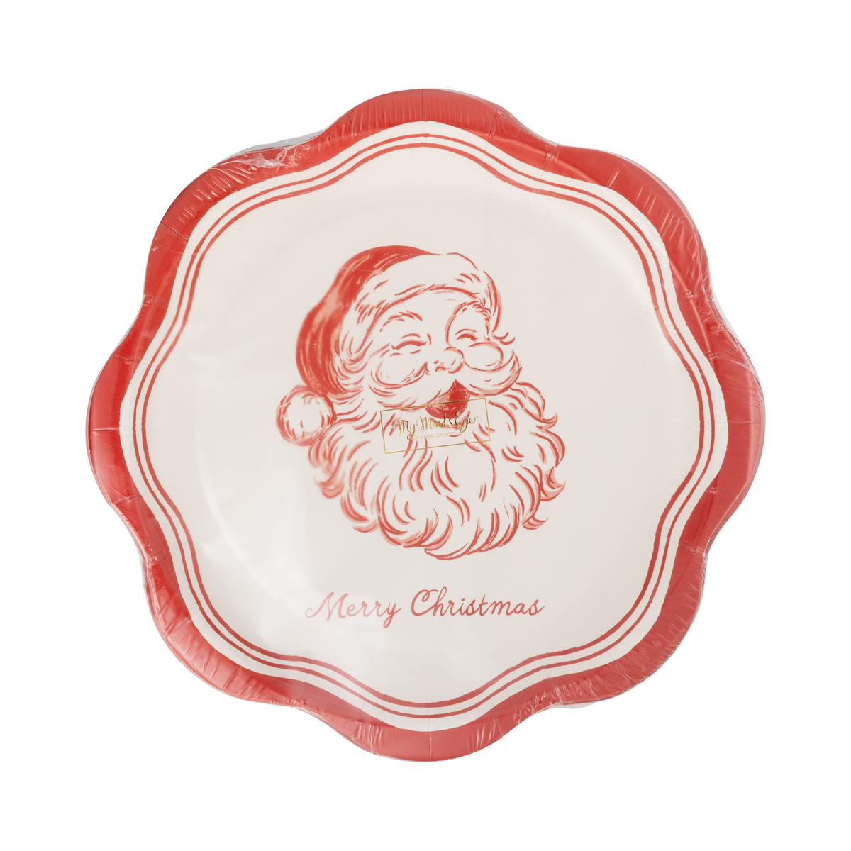 Santa Merry Christmas Plate