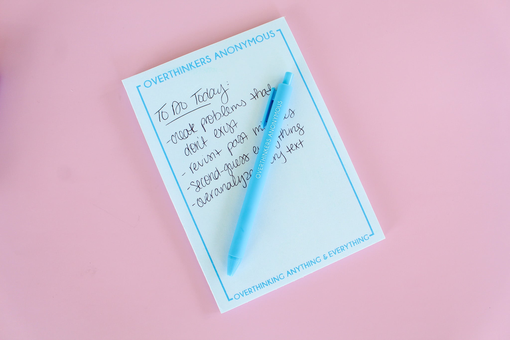 Overthinkers Anonymous Notepad – Birdie Mae Designs