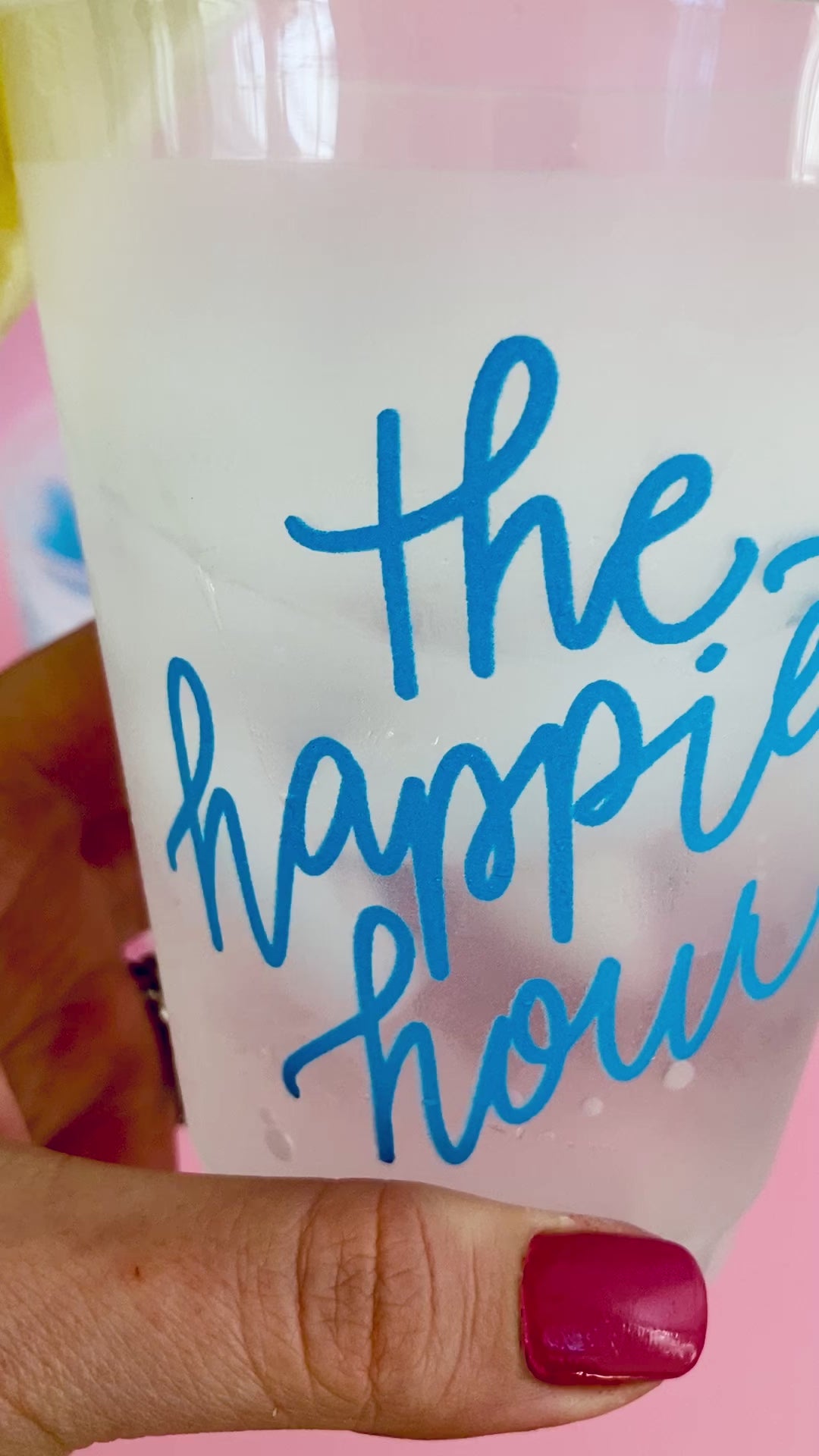 happy hour cups, happiest hour cups, cocktail cups, frostflex cups, acrylic cups, bachelorette party cup, happy hour party cup, bar cart supplies, outdoor party cup, girls trip cup, girls weekend cup, the happiest hour cup