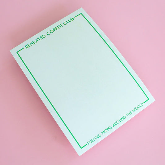 Mom Notepad
Busy Mom Gift
Funny Mom Notepad
Reheated Coffee Club Gift
Coffee Lover Notepad
Gifts for Coffee Moms
Mom Life Stationery
Cute Notepad for Moms
Funny Stationery Gift
Notepad for Coffee Lovers
Small Gifts for Moms
Tear-Off Notepad
Relatable Mom Gifts
Practical Mom Gift Ideas
Full-Color Notepad Made in USA
Funny Desk Accessories for Moms
Mom To-Do List Notepad
Motherhood Notepad Gift
Perfect Gift for Busy Moms
Made in USA Notepad