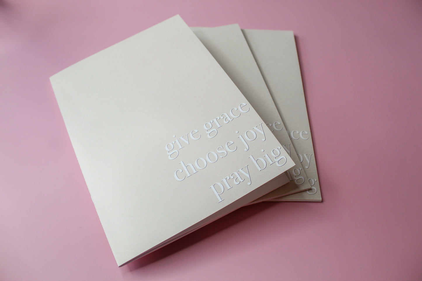  Give Grace, Choose Joy, Pray Big  journal is great for the office, to stick in your purse or to use as a prayer journal. 