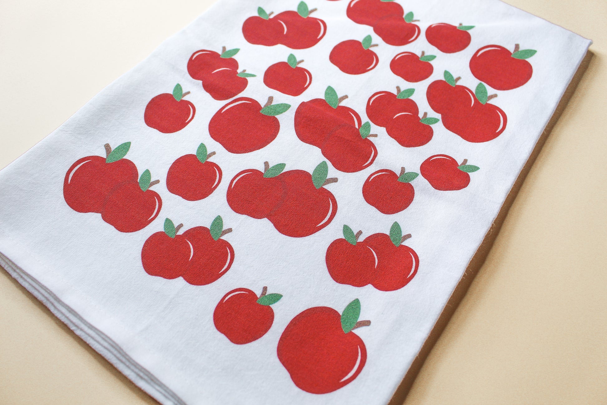  100% cotton tea towels, Apple tea towel, Summer tea towel, cup towel