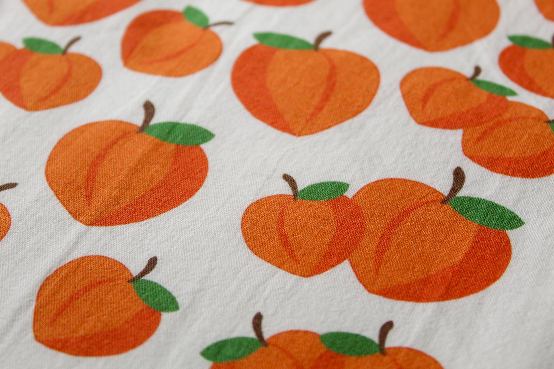 100% cotton tea towel, Peach Tea Towel, Summertime tea towel, peach cup towel