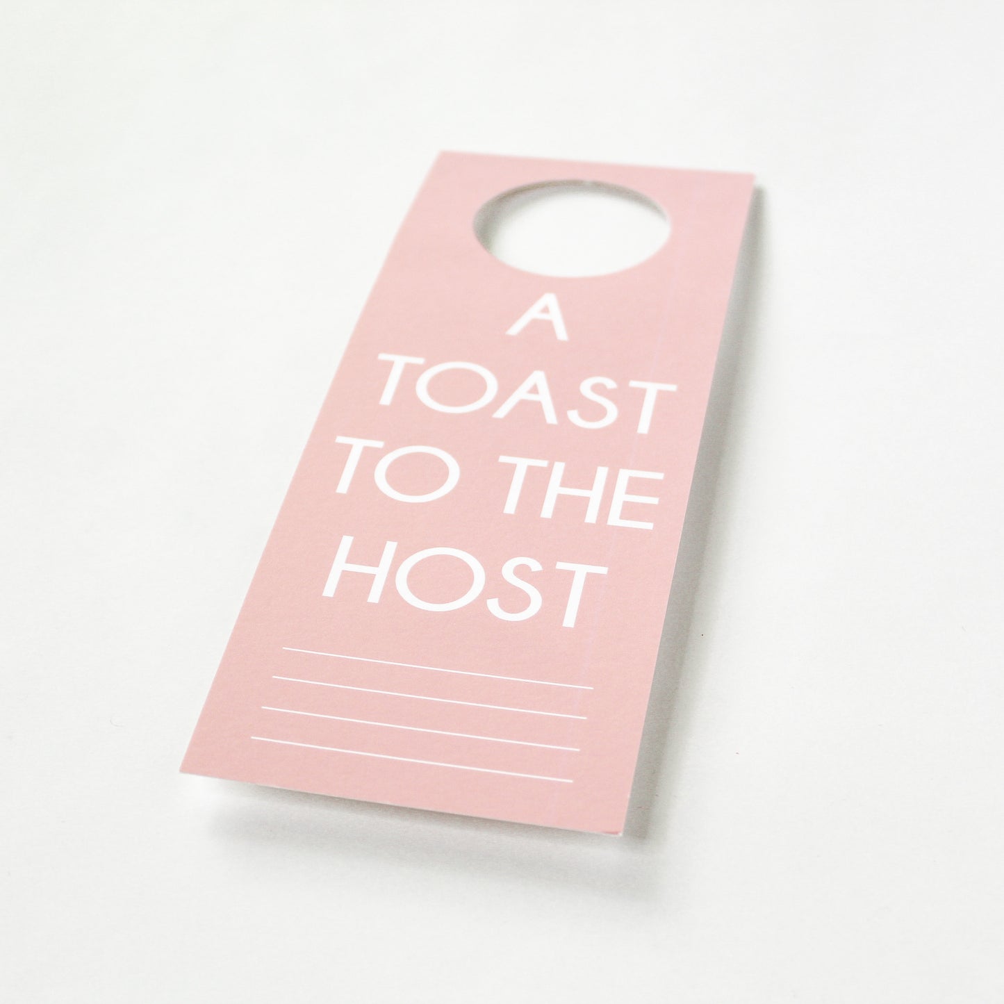 hostess gift with our 'A Toast to the Host' Bottle Neck Gift Tags