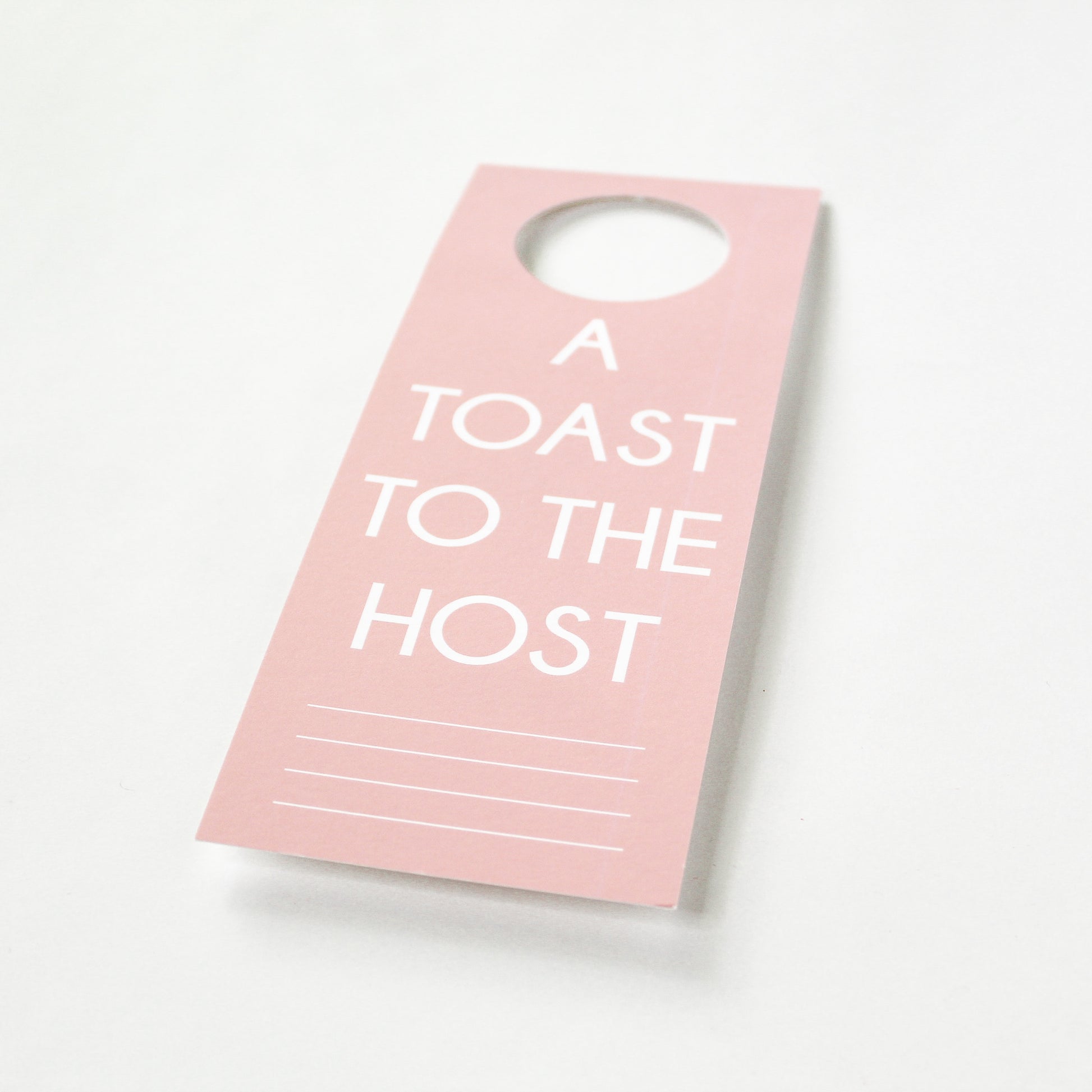 hostess gift with our 'A Toast to the Host' Bottle Neck Gift Tags