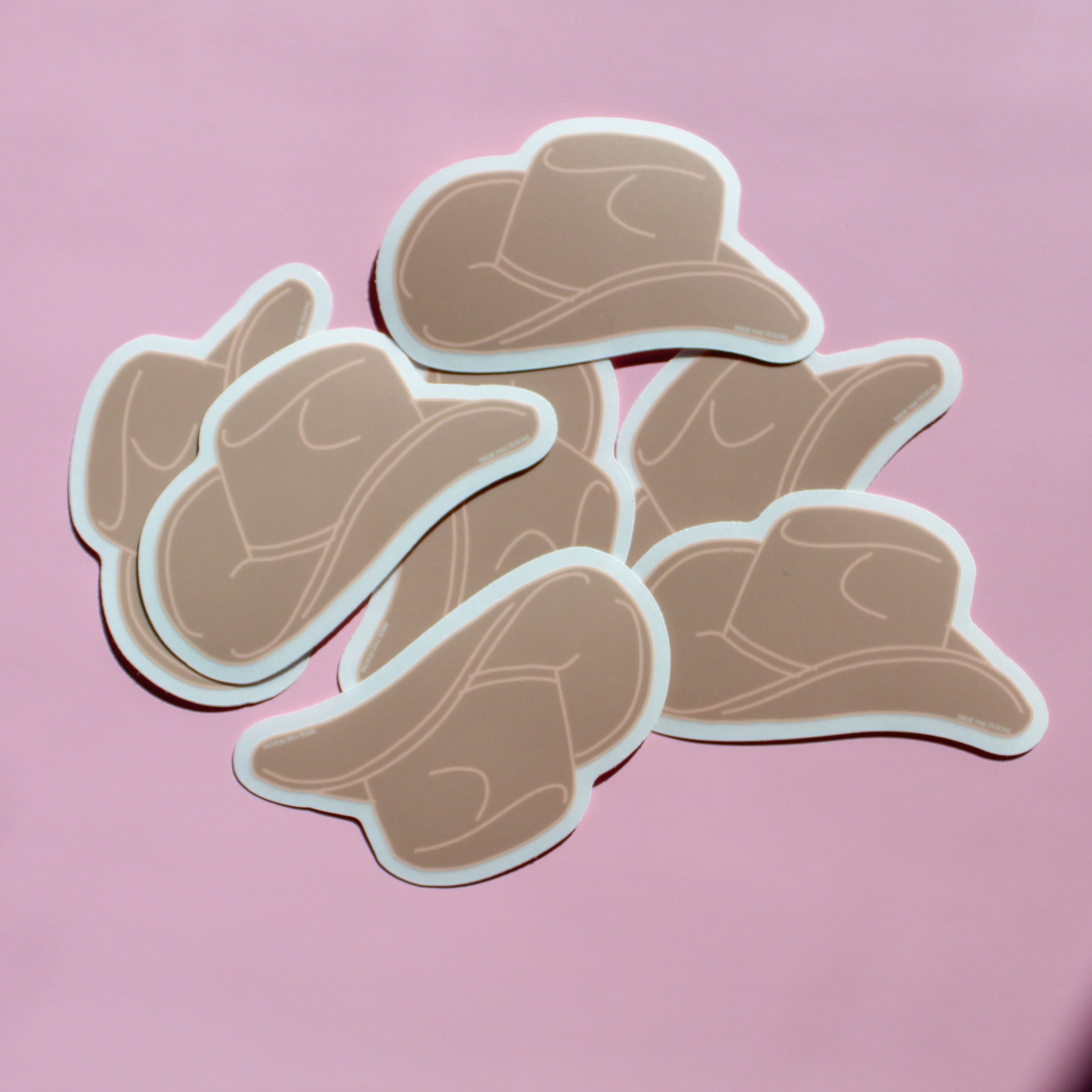 durable vinyl and dishwasher safe cowboy hat sticker