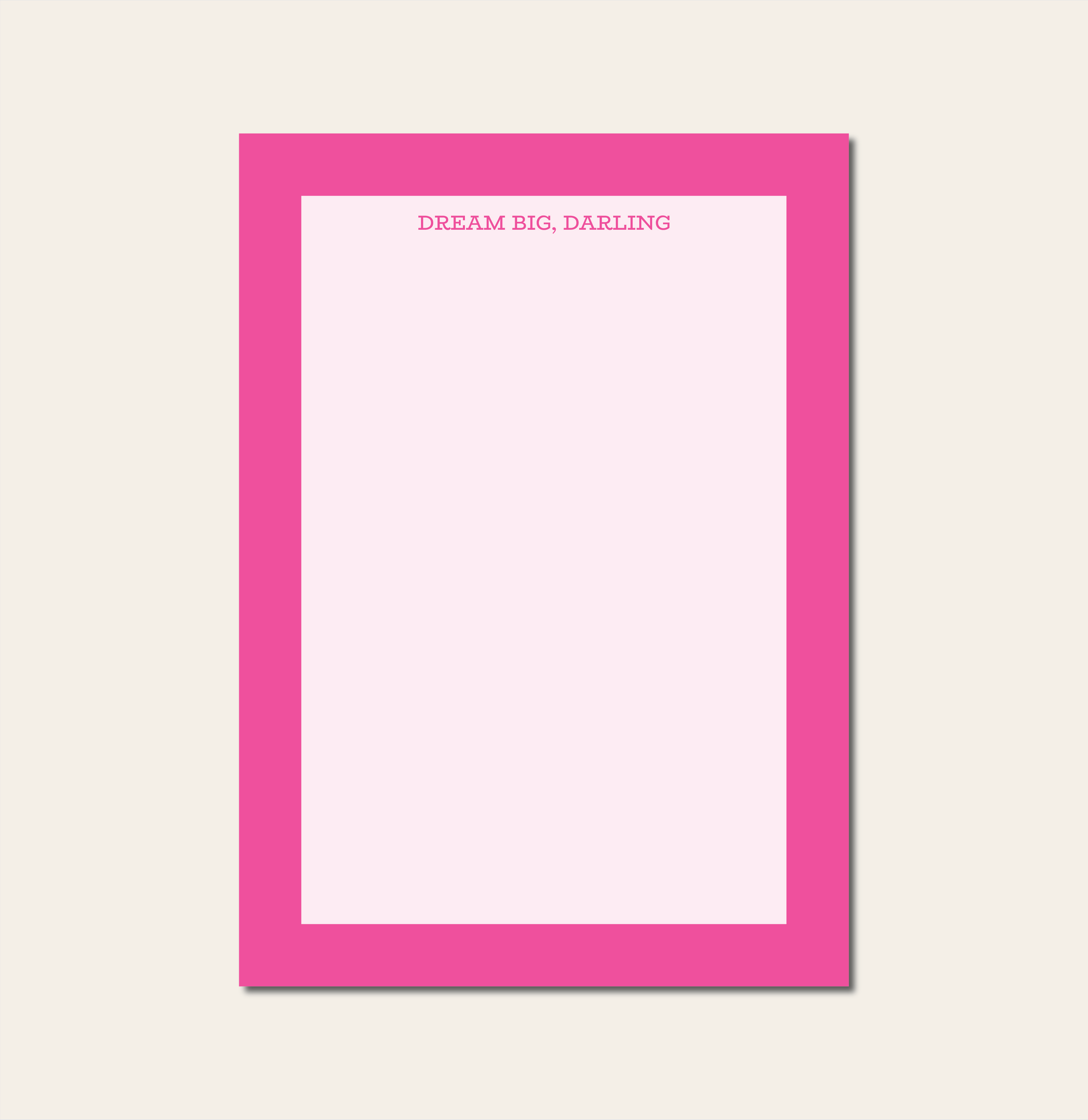 Dream Big, Darling pink cute notepads unique 