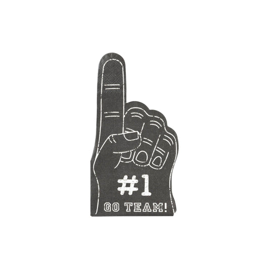 Go Team foam finger napkins, tailgate party napkins, football napkins