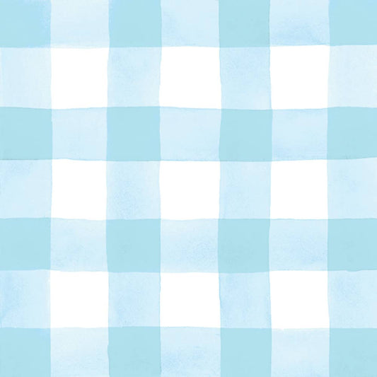These colorful paper cocktail napkins are perfect for tabletop decoration for your holiday party, birthday or a baby shower! For Easter Brunch, pair them with our Scattered Carrots Plate and Bunny Plate for a festive table set up!, baby boy shower, baby boy birthday, pastel blue gingham napkin, boy baby shower, easter party, birthday party, blue gingham cocktail napkins