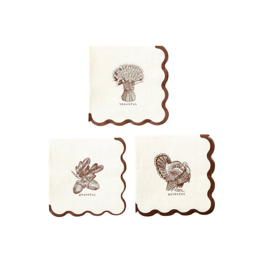 Harvest Icon Thanksgiving Paper Cocktail Napkin Set
