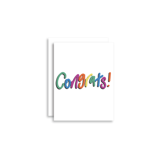 Congratulations card, blank congratulations card
