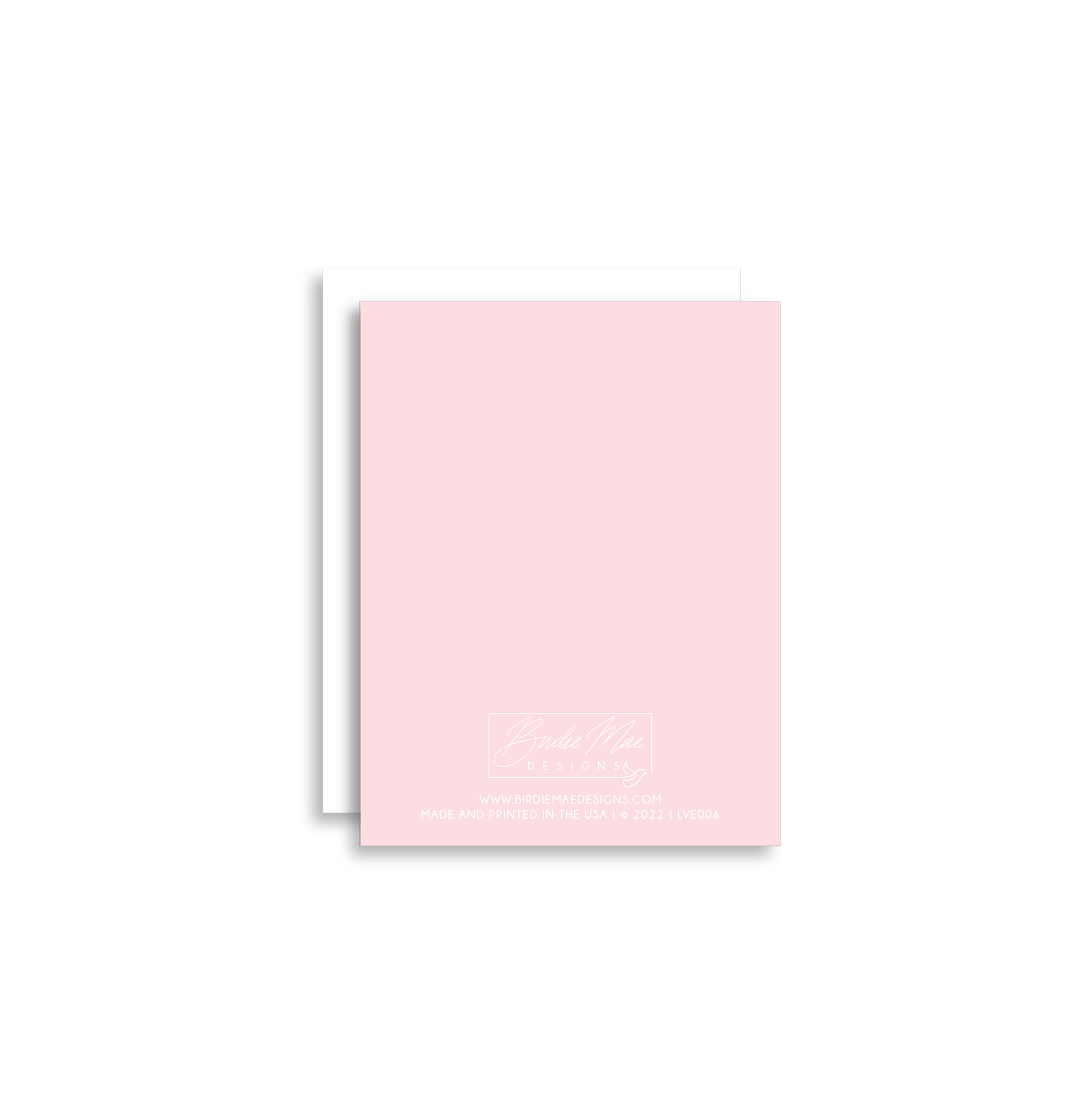 Our "Happy Anniversary" greeting card is too cute! Each card is folded to 4.25" tall by 5.5" wide, is blank inside and comes with a matching white envelope. Cards are packaged in cellophane sleeves.