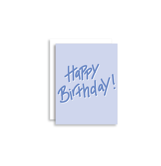 Happy Birthday! Blue Greeting Card