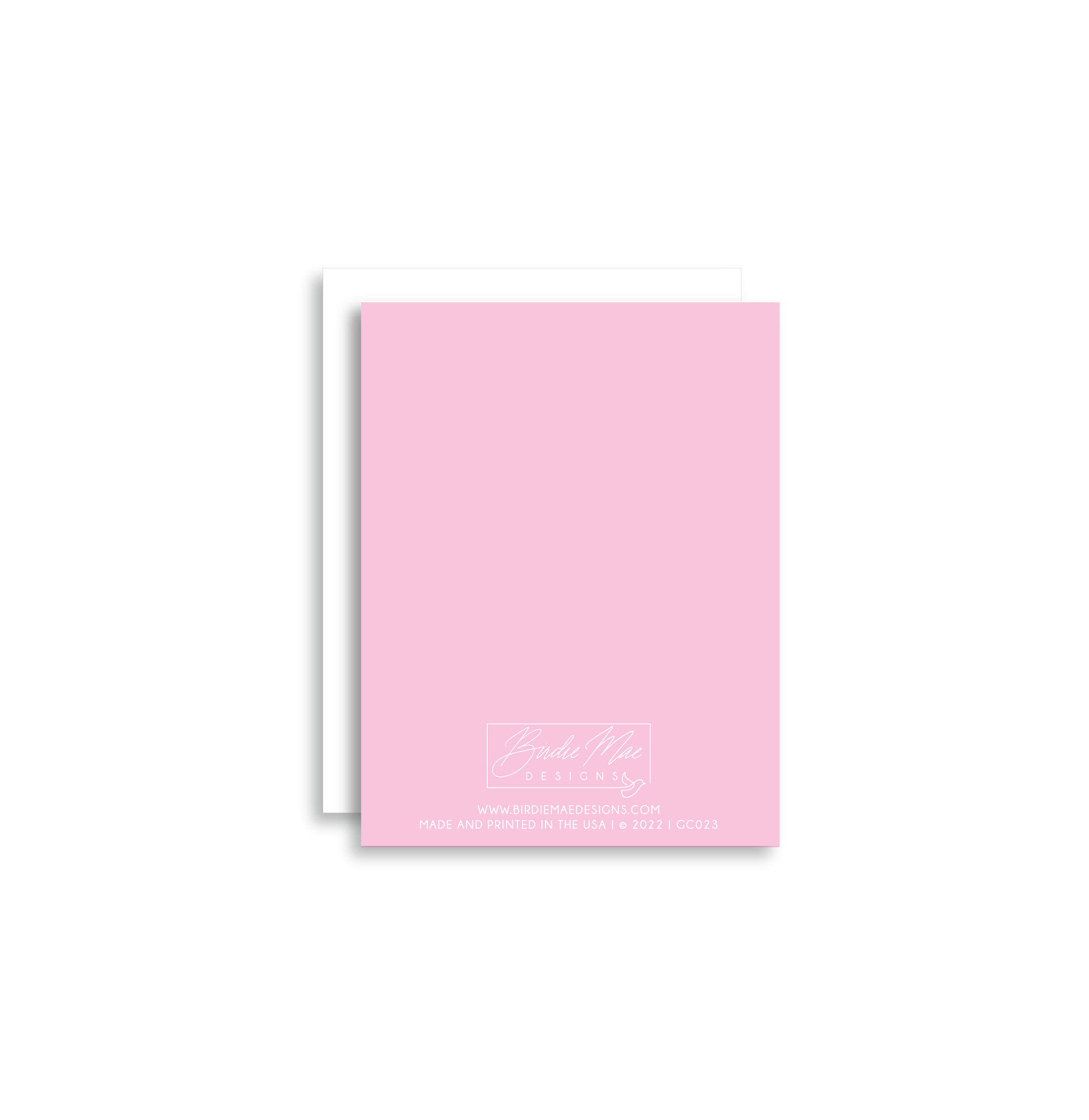 cellophane sleeves for greeting cards Happy Birthday! Pink Greeting Card – Birdie Mae Designs