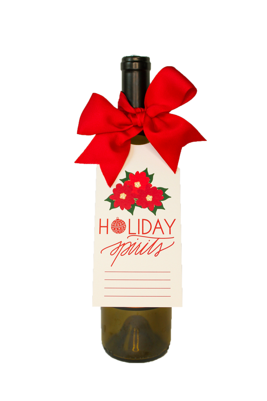 Holiday Spirits Bottle Neck Gift Tags
